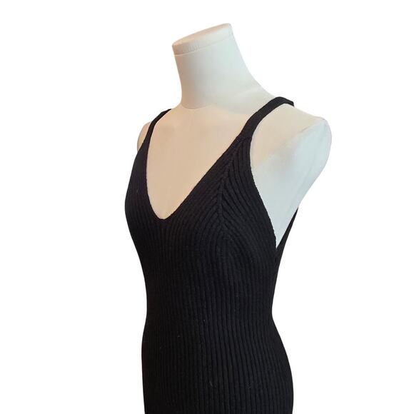NWT Women's Black Knit Tank Dress Sz. Onesize - Picture 2 of 4